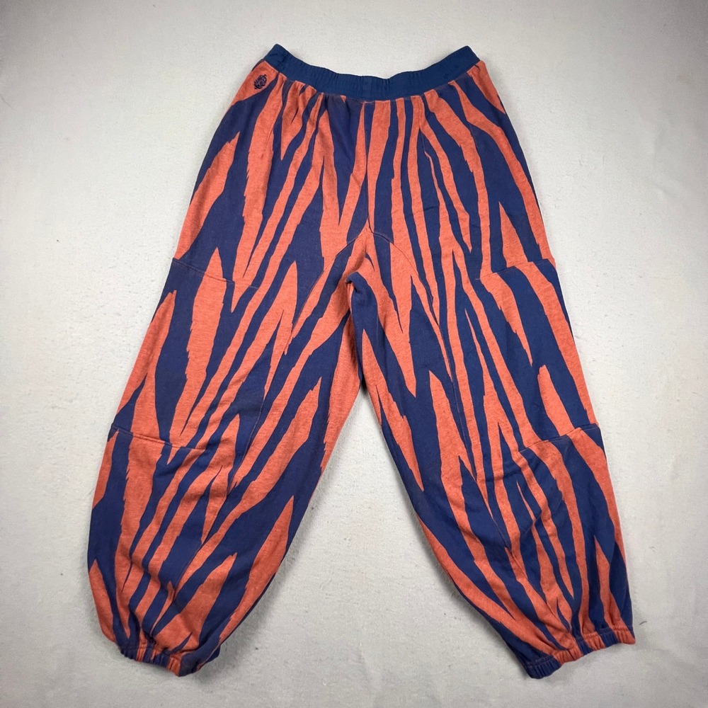 Free People FP Movement Baller Joggers Womens S/M Orange Zebra Tiger Activewear